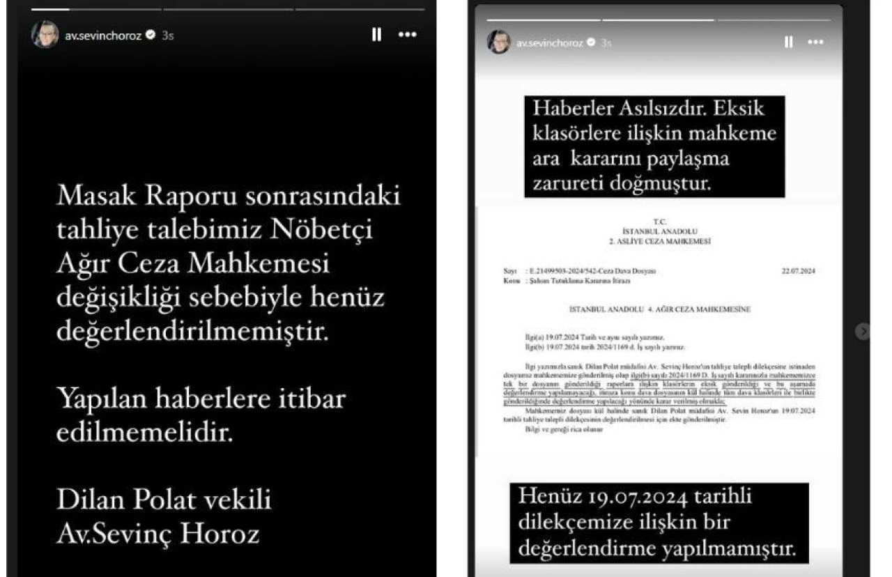 Dilan Polat’ın avukatı ateş püskürdü! ‘Tahliye talebi reddedildi’ haberlerine yalanlama geldi