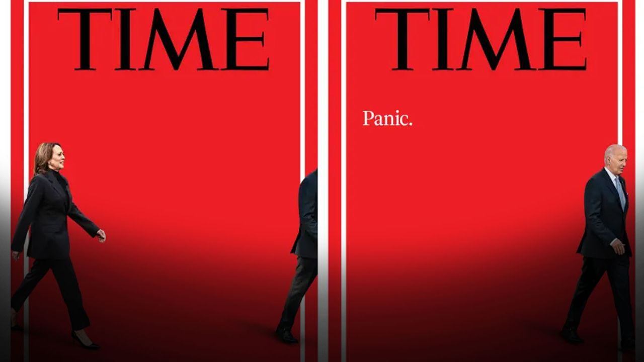 Time'ın 'Panik' kapağının ardından Joe Biden kadrajdan çıktı, Kamala Harris geldi - Dünya