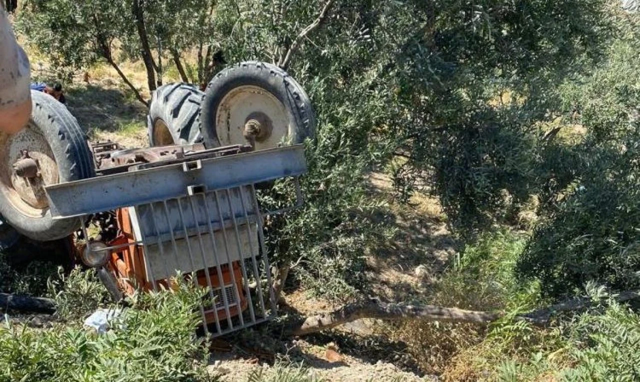 Zeytin bahçesine uçan traktör ters döndü! 18 yaşındaki sürücüsü öldü