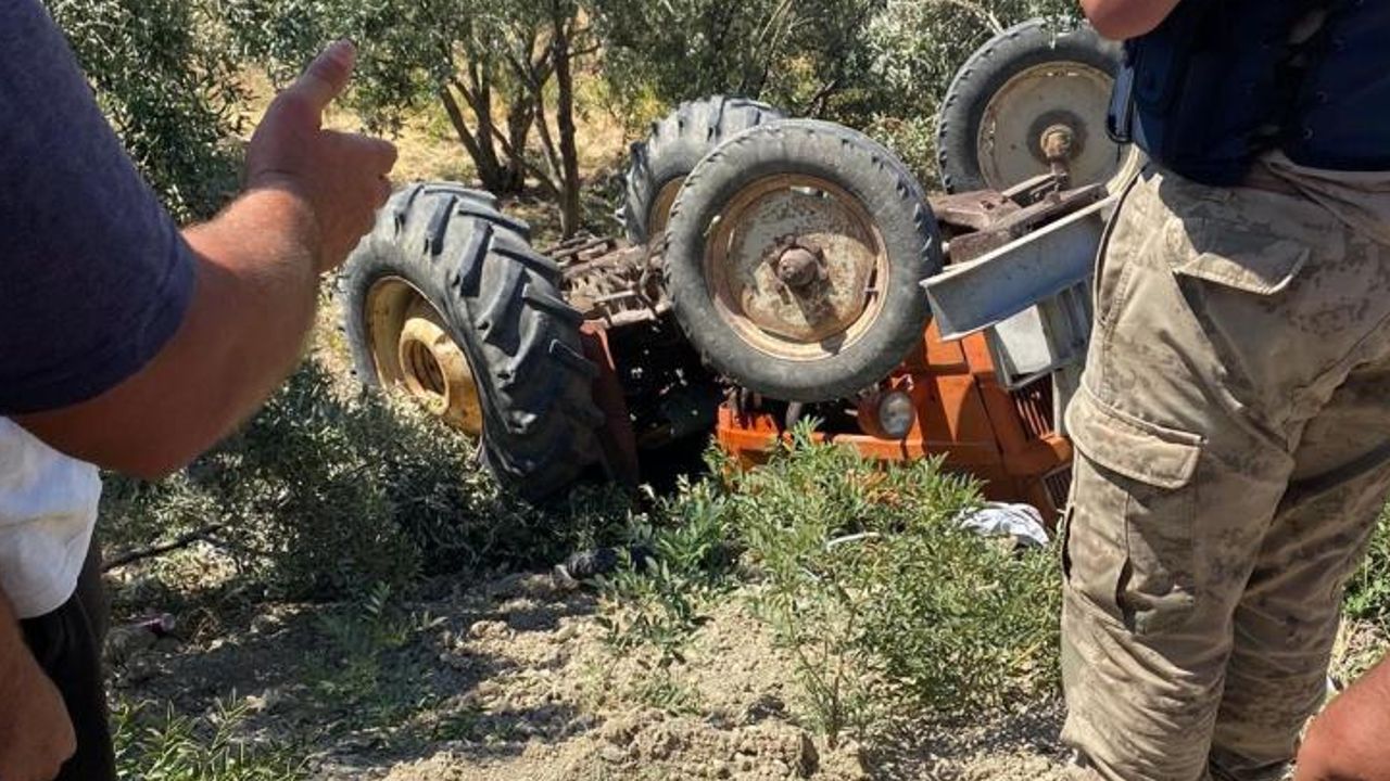 Zeytin bahçesine uçan traktör ters döndü! 18 yaşındaki sürücüsü öldü - Gündem