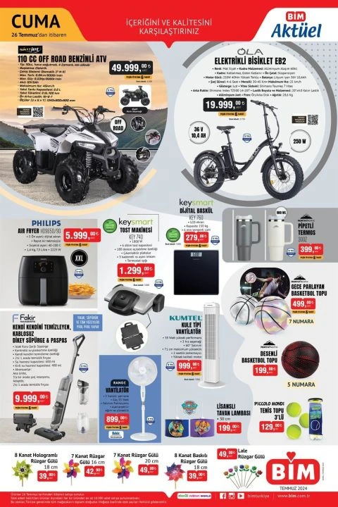 Bim 26 Temmuz aktüel kataloğunda pipetli termos, küçük ev aletleri ve premium Hot Wheels geliyor - 1. Resim