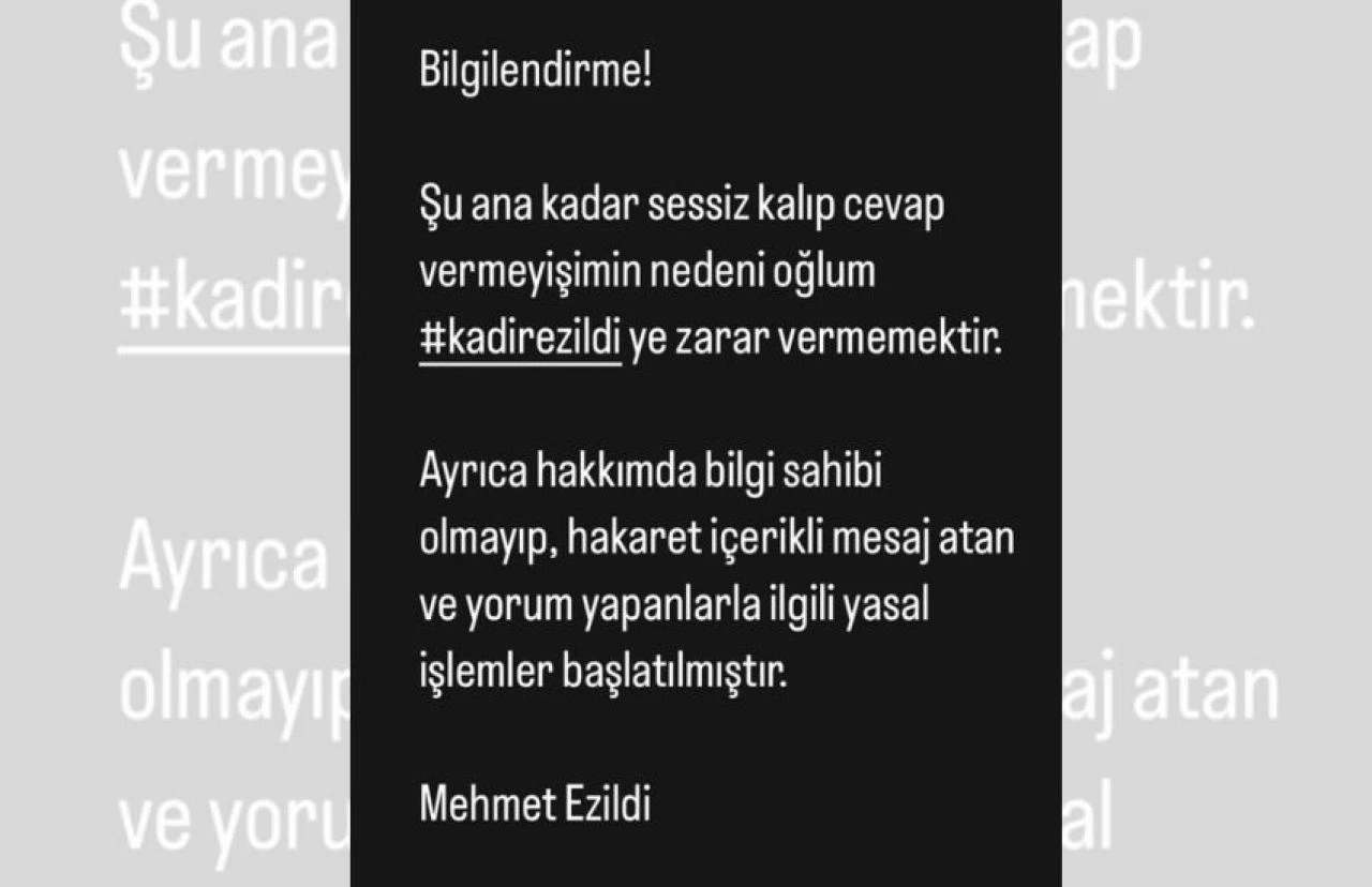 Yıllar sonra ortaya çıkan Kadir Ezildi'nin babası hakkındaki yorumlara öfke kustu