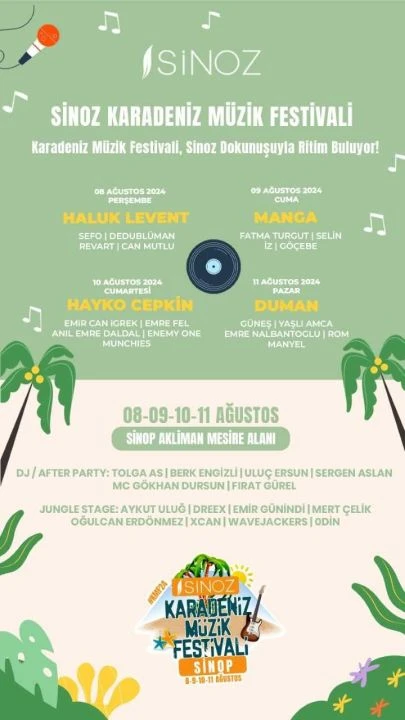 Karadeniz müzik festivali başlıyor! Ünlü isimler dinleyicilerle buluşacak