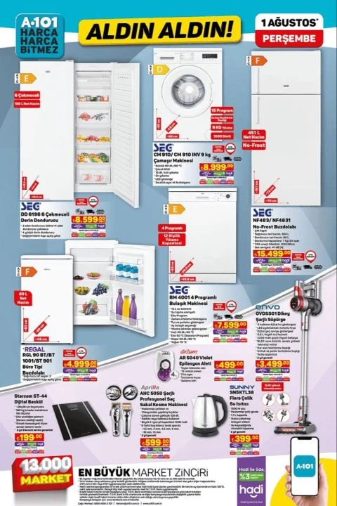 A101 marketlerde 1 Ağustos itibarıyla Adidas ayakkabı, buharlı süpürge ve parti hoparlör gibi birçok ürün yer alacak