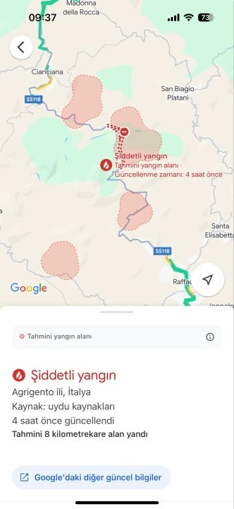 Google, orman yangını takip sistemini Türkiye'de devreye aldı - 1. Resim