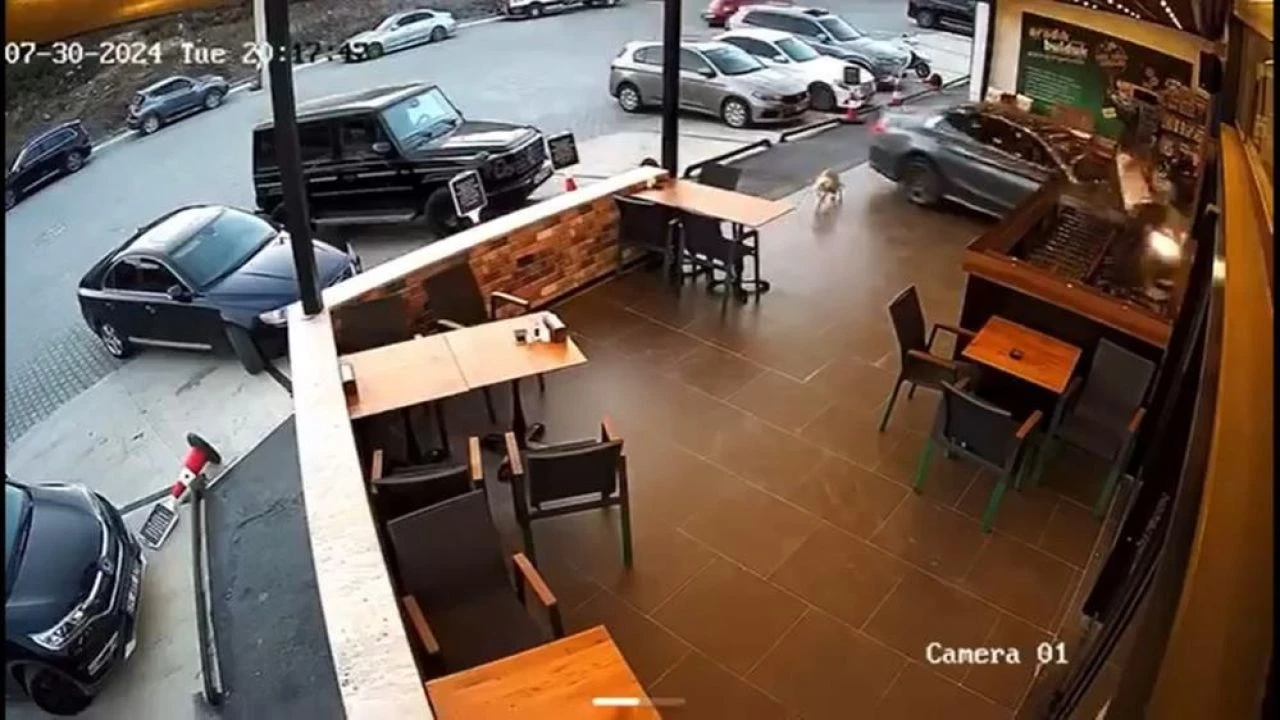 Kadın sürücü dehşet saçtı! Aniden markete daldı, ortalık savaş alanına döndü - 1. Resim