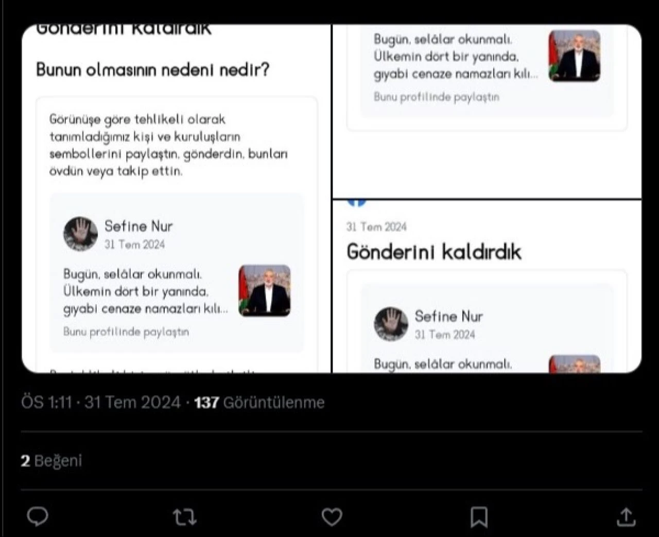 Meta'dan Haniye paylaşımlarına engel! Kullanıcılardan "Instagram ve Facebook İsrail'i koruyor" tepkisi