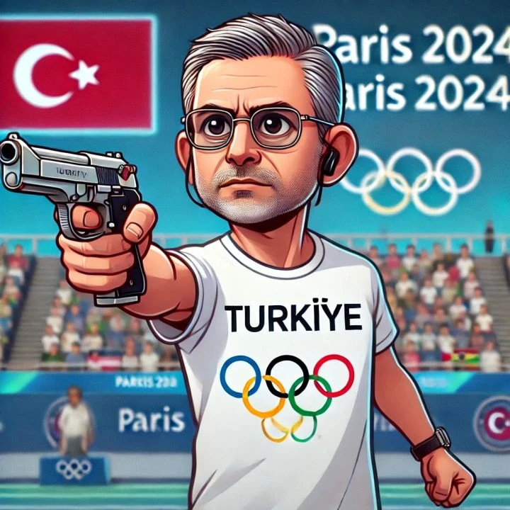 Dünyanın konuştuğu Yusuf Dikeç'in viral olan atış pozunu yapay zeka yeniden oluşturdu