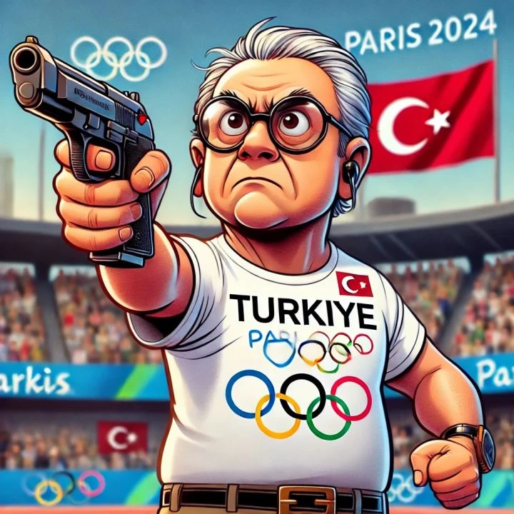 Dünyanın konuştuğu Yusuf Dikeç'in viral olan atış pozunu yapay zeka yeniden oluşturdu