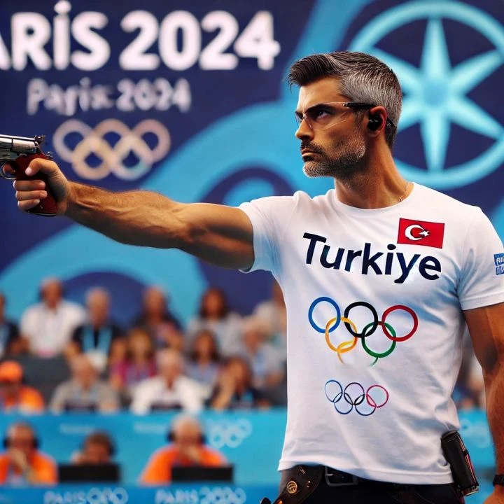 Dünyanın konuştuğu Yusuf Dikeç'in viral olan atış pozunu yapay zeka yeniden oluşturdu