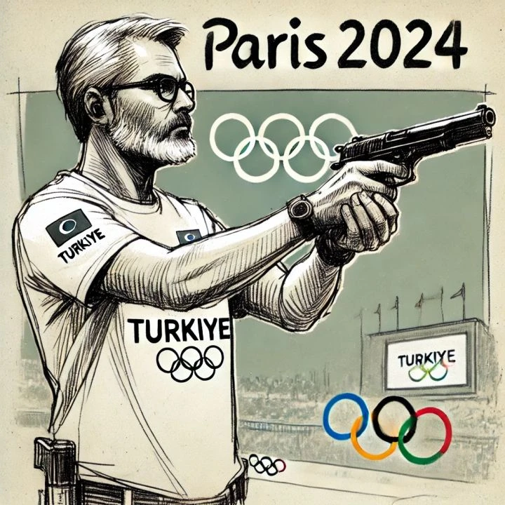 Dünyanın konuştuğu Yusuf Dikeç'in viral olan atış pozunu yapay zeka yeniden oluşturdu