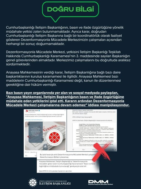 İletişim Başkanlığı 'DDM çalışmalarına devam edemez' iddialarını yalanladı - 1. Resim
