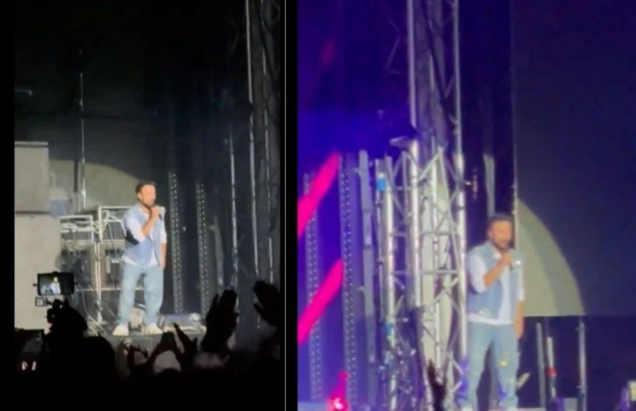 Tarkan'ın sahnede zor anları! Seyirciler sitem etti