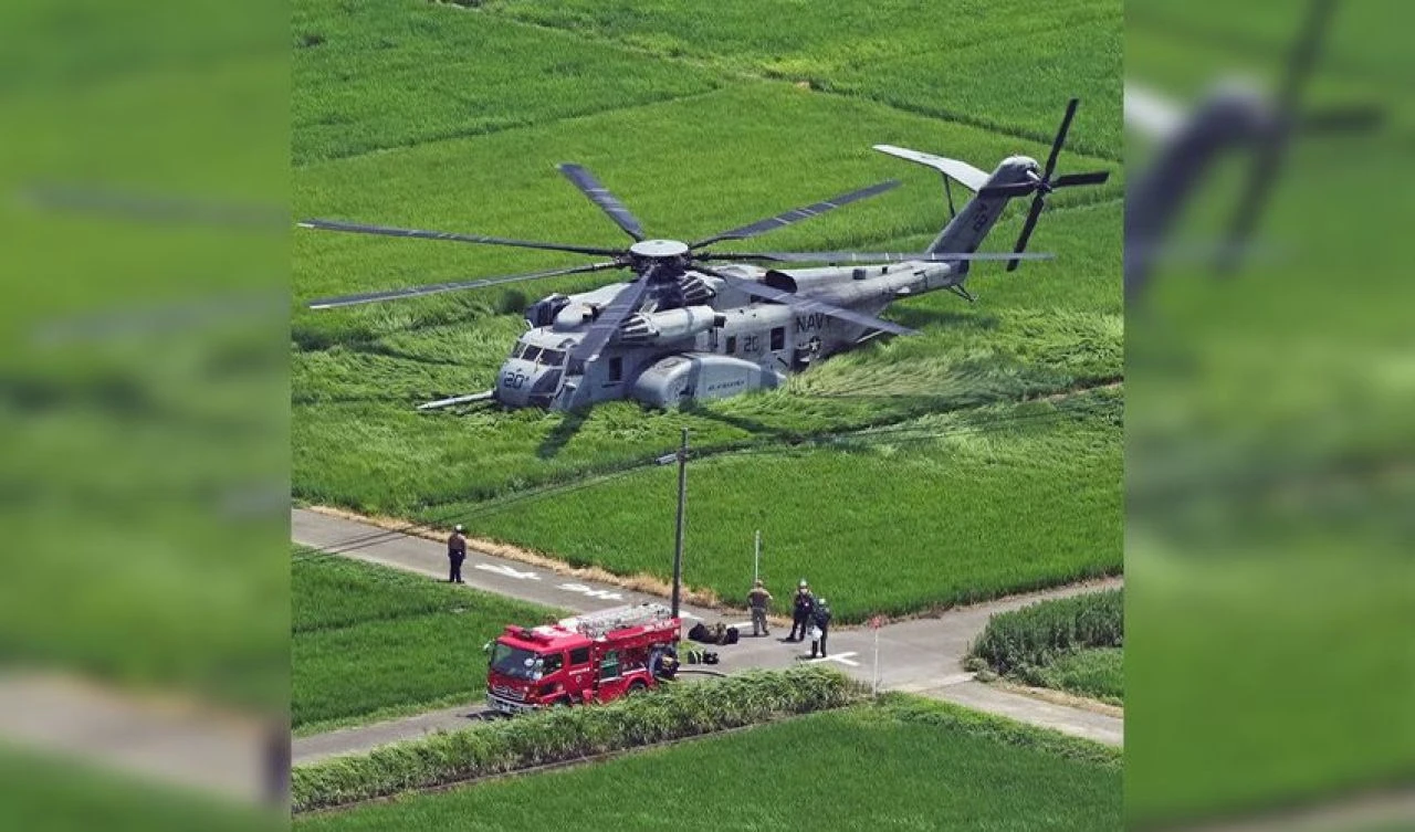 ABD'nin arızalarla başı belada! Askeri helikopter Japonya’da acil iniş yaptı - 1. Resim