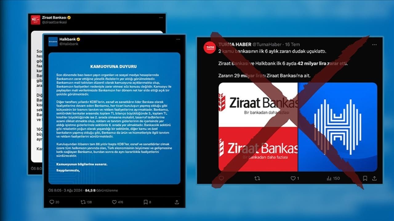 Ziraat Bankası ve Halkbank, zarar ettiklerine ilişkin iddialara cevap verdi