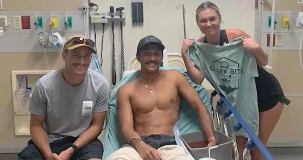 Köpek balığı saldırısından ucuz kurtuldu! Kanlar içinde arabasına binip gitti