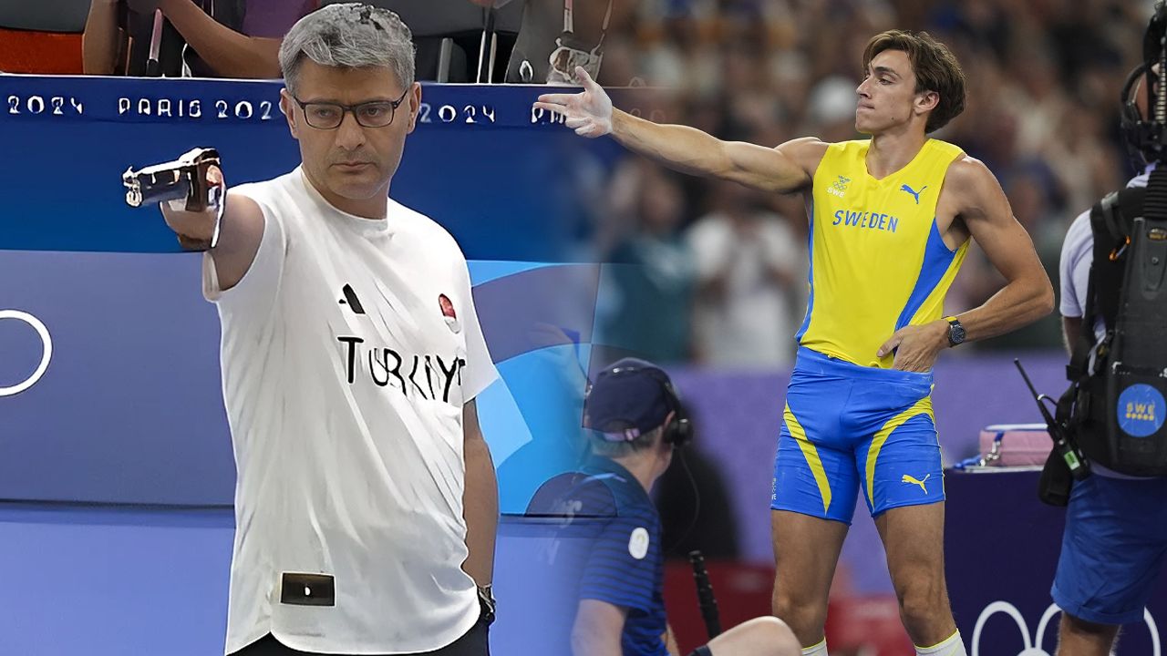 Sırıkla atlamada Olimpiyat rekoru kıran Armand Duplantis, Yusuf Dikeç pozu verdi 