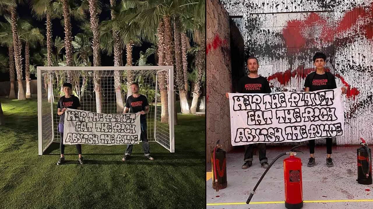 Aktivistlerden Messi'ye sürpriz saldırı: İbiza'daki evini boyadılar