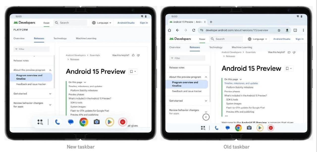 Android 15 ile akıllı telefonlara, iPhone'a benzer görev çubuğu geliyor - 1. Resim