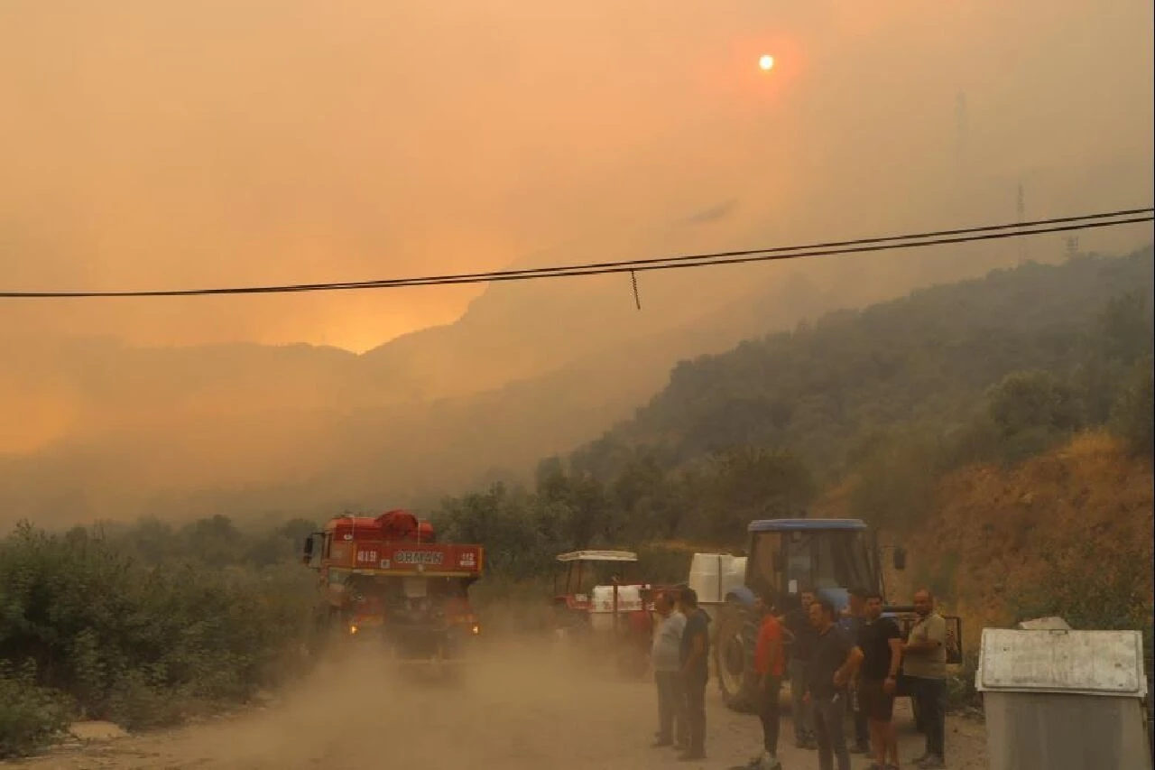 Aydın'da orman yangını! Alevler yerleşim yerlerine yaklaştı: Havadan ve karadan müdahale sürüyor - 5. Resim