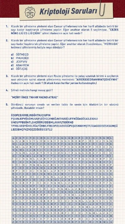 MİT örnek kriptoloji sorularının cevaplarını açıkladı