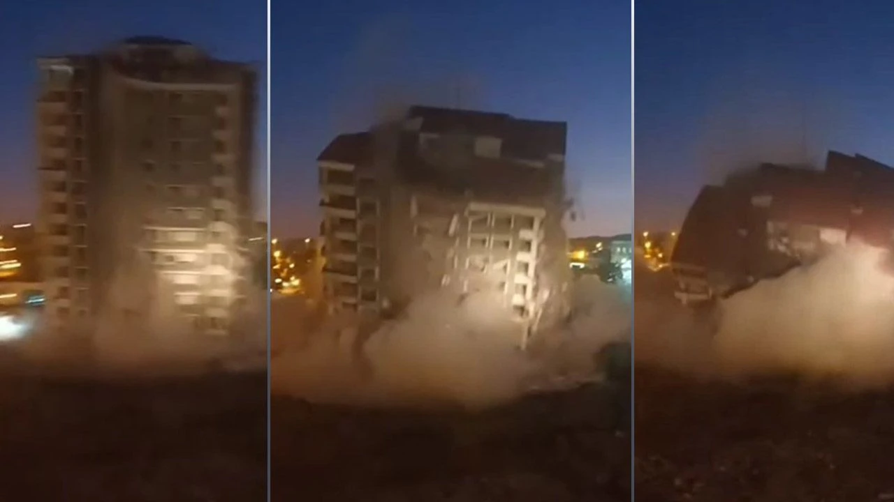 Kontrollü yıkım! Devasa bina yerle bir oldu: O anlar saniye saniye kameralara yansıdı - 1. Resim