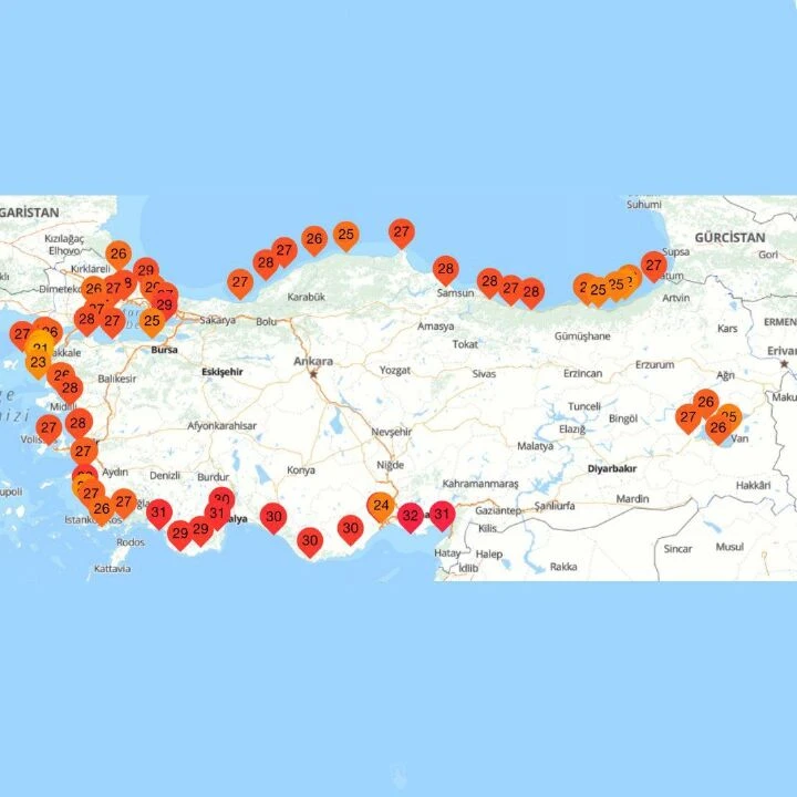 Türkiye'de deniz suyu sıcaklıklarının haritası çıkarıldı! İşte en sıcak deniz - 3. Resim