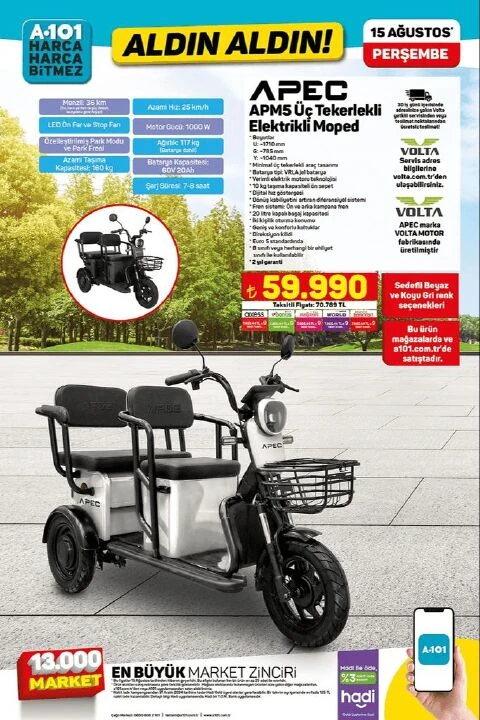 A101 15 Ağustos aktüel kataloğunda Kawasaki Jet Ski, çekme karavan, tiny house ve onlarca ürün satışa çıkıyor!