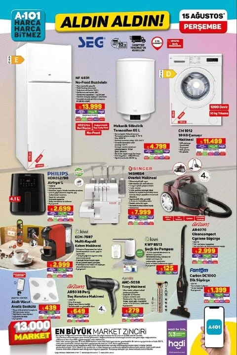 A101 15 Ağustos aktüel kataloğunda Kawasaki Jet Ski, çekme karavan, tiny house ve onlarca ürün satışa çıkıyor!