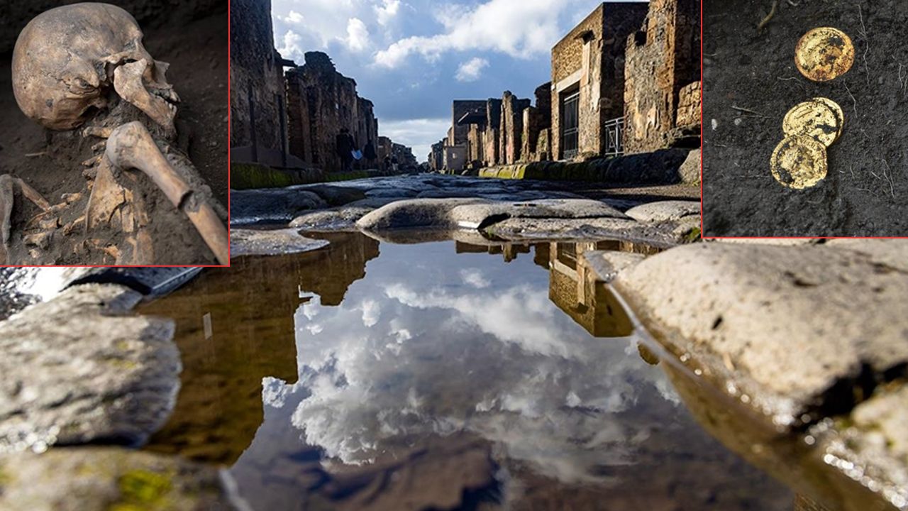 Pompeii&#039;de karı koca iskeleti keşfi: Felakete yatakta yakalanmışlar! Altın ve gümüş detayı