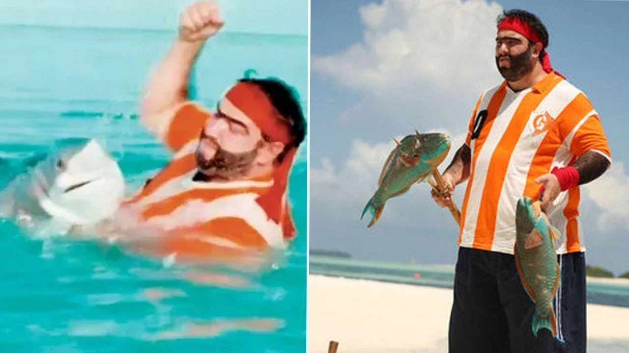 Recep İvedik filmi gerçek oldu! Eliyle 6 kiloluk balık yakaladı - 1. Resim