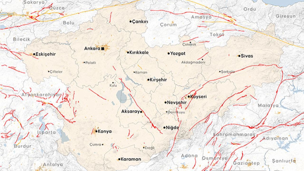 Sivas&#039;ın kuzeyinden Kuzey Anadolu Fay Hattı geçiyor