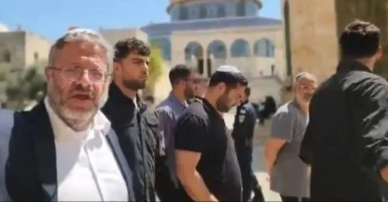 Zulüm bitmiyor: Yine başrolde aşırı sağcı Ben-Gvir yine polis eşliğinde Mescid-i Aksa baskını