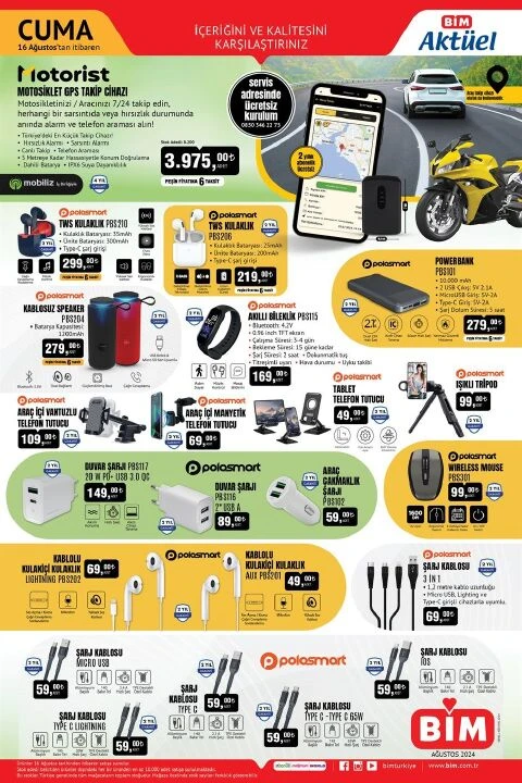 BİM 16 Ağustos aktüel kataloğunda smart tartı, Barbie bebek, pedallı temizlik seti ve toz alma aparatı gibi onlarca ürün satışa çıkıyor