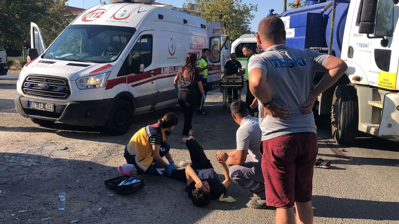 Tekirdağ'da korkunç kaza! 15 yaşındaki çocuğun ayağı koptu - 1. Resim