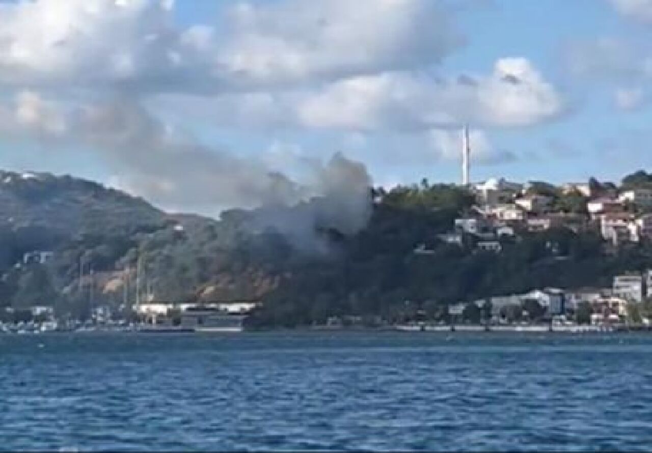 Beykoz'da orman yangını! Boğazın üstüne dumanlar yükseldi  - 1. Resim