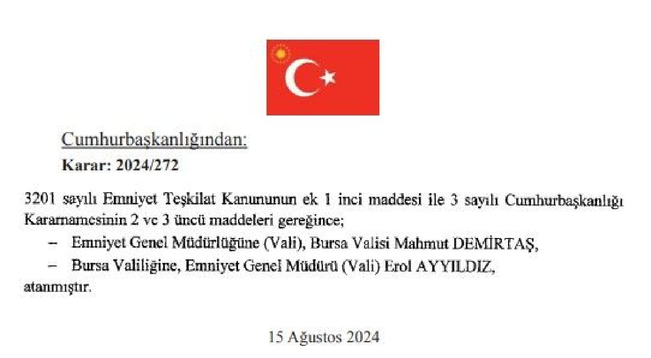 Son dakika | Cumhurbaşkanı Erdoğan'ın imzasıyla Emniyet Genel Müdürü ve Jandarma Genel Komutanı değişti! Atamalar Resmi Gazete'de - 1. Resim