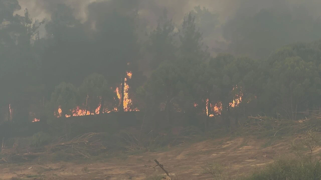 Karabük'ün Ovacık ilçesinde çıkan yangın 29 saattir devam ediyor - 1. Resim