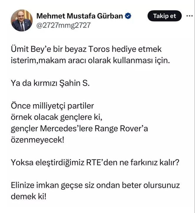 İYİ Partili Mehmet Mustafa Gürban'ın lüks araçlı konvoyu gündem oldu! Sosyal medyadan paylaştı, tepki gelince sildi - 3. Resim