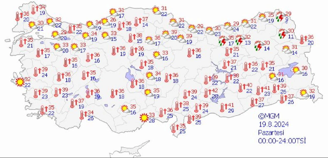 Meteoroloji saat vererek uyardı: Dışarı çıkarken dikkat! 19 Ağustos hava durumu raporu