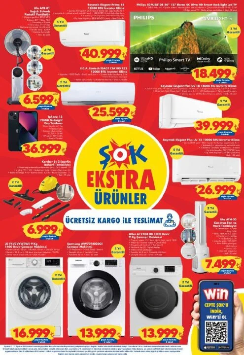 Şok Market 21 Ağustos aktüel ürünlerde 2’li ayaklı abajur, Baymak Klima, Soğuk Buharlı Vantilatör ve iPhone 13 gibi birçok ürün satışa çıkıyor