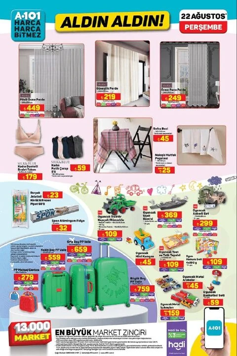A101 22 Ağustos aktüel kataloğunda Samsung Galaxy Watch 4, Samsung mikrodalga fırın, buharlı temizleyici, kamp sandalyeleri ve valiz çeşitleri satışa çıkıyor