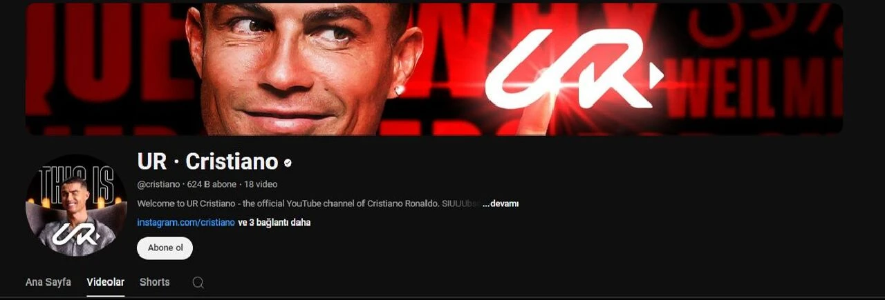 Cristiano Ronaldo, UR Cristiano adlı YouTube kanalı açtı! Bir saatte 624 bin aboneye ulaştı - 1. Resim