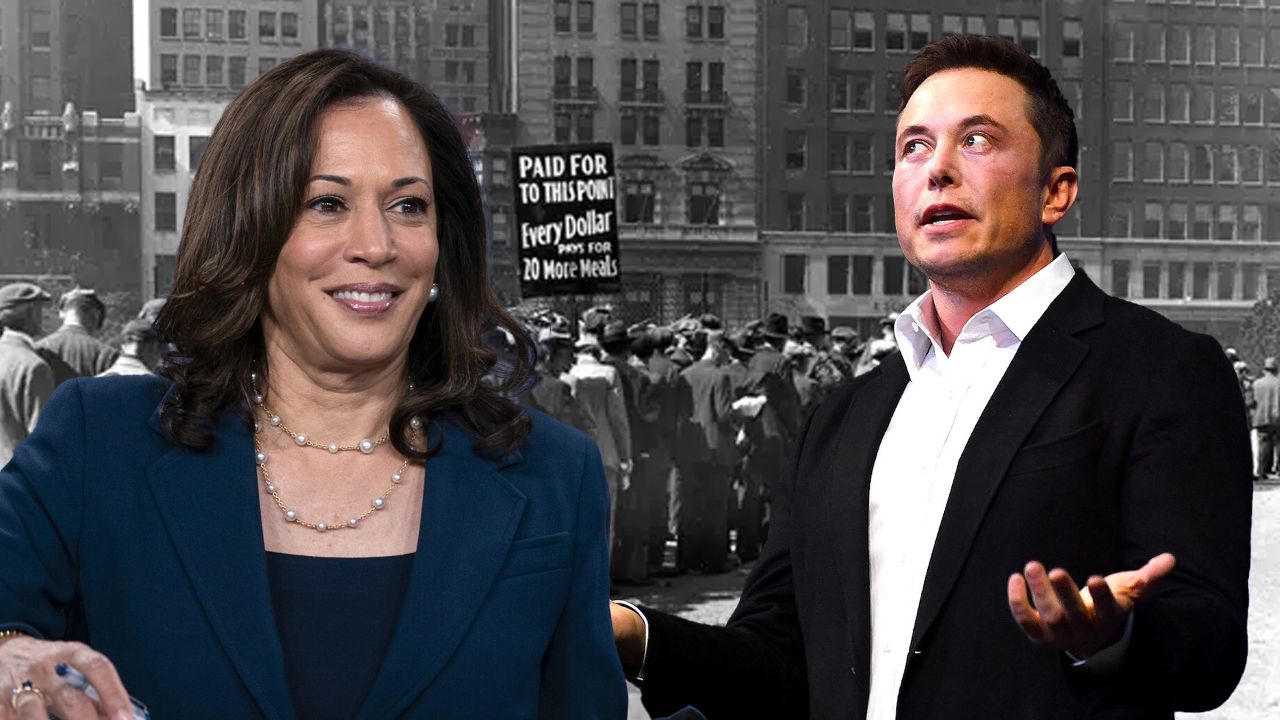 Elon Musk&#039;tan Kamala Harris eleştirisi: Bu yolun sonunda ekmek kuyrukları var 