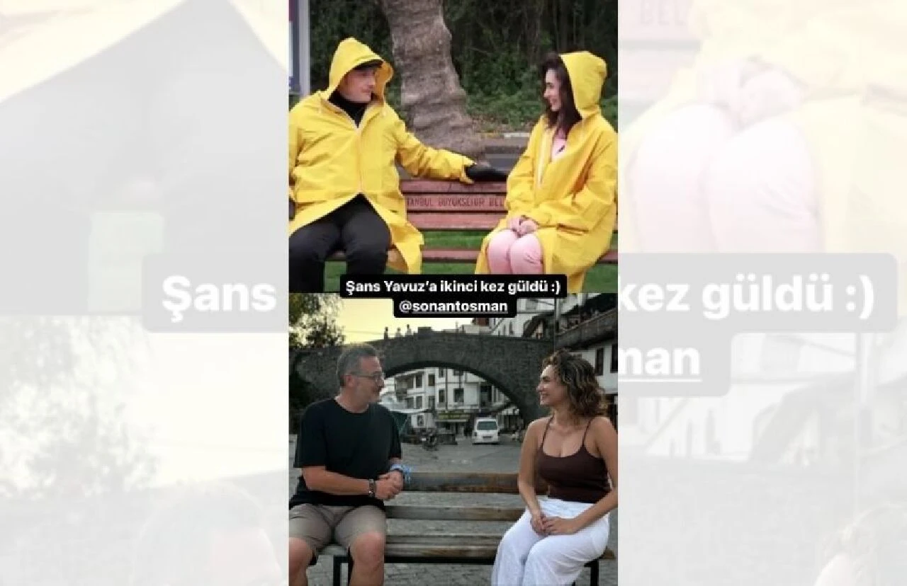 Leyla ile Mecnun oyuncuları Osman Sonant ile Hande Doğandemir'den yıllar sonra aynı poz