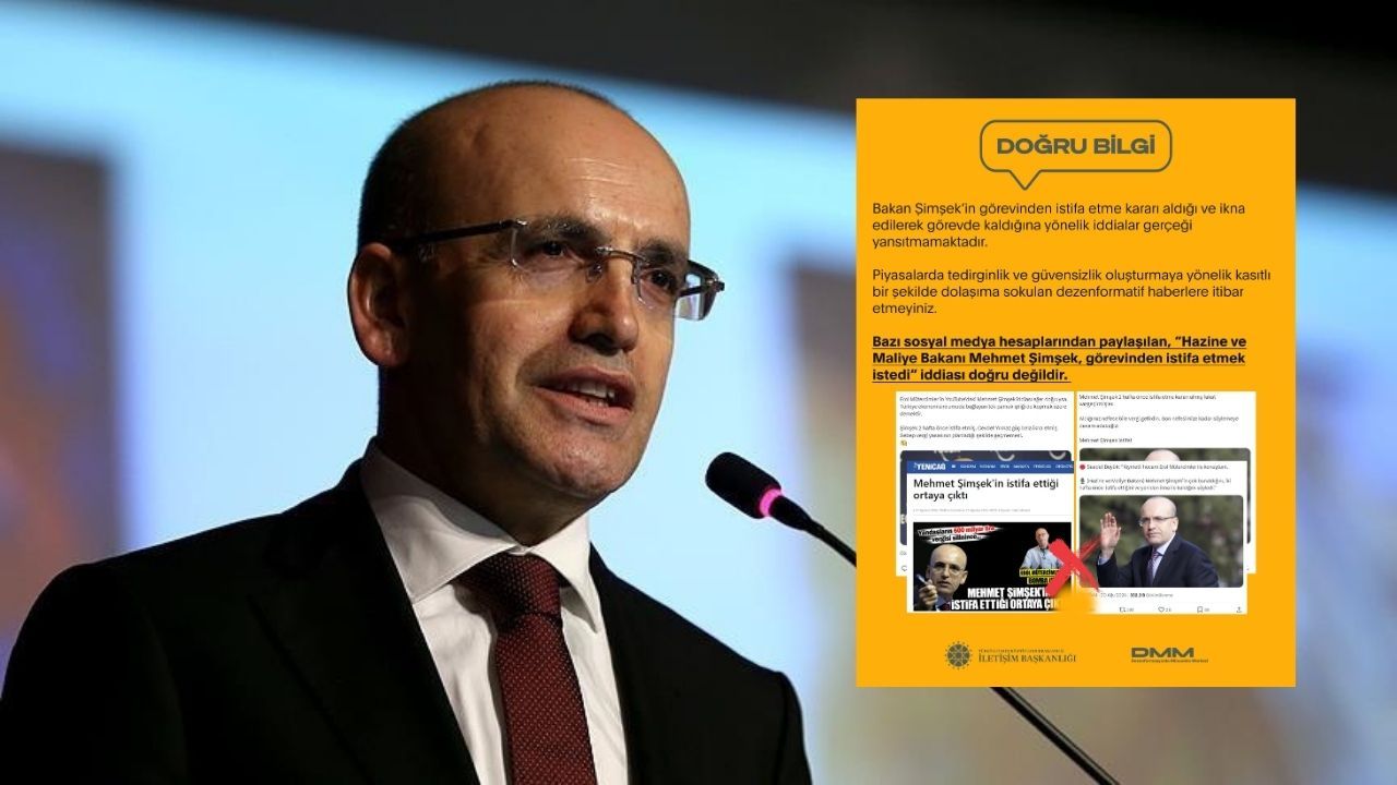 Mehmet Şimşek istifa iddialarına İletişim Başkanlığı tarafından yalanlama geldi