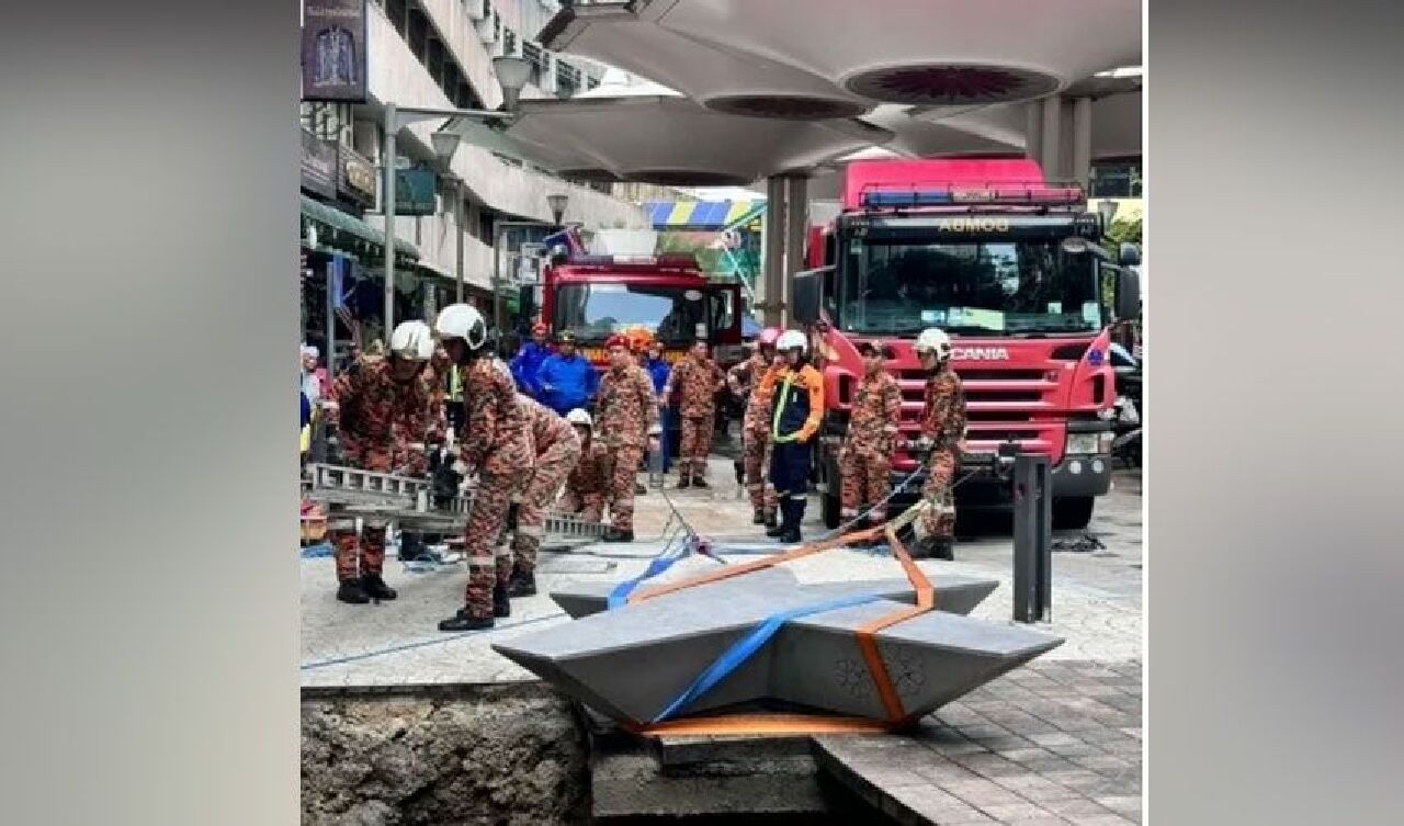 Kaldırım bir anda çöktü: Kadın 8 metrelik obrukta kayboldu - 3. Resim