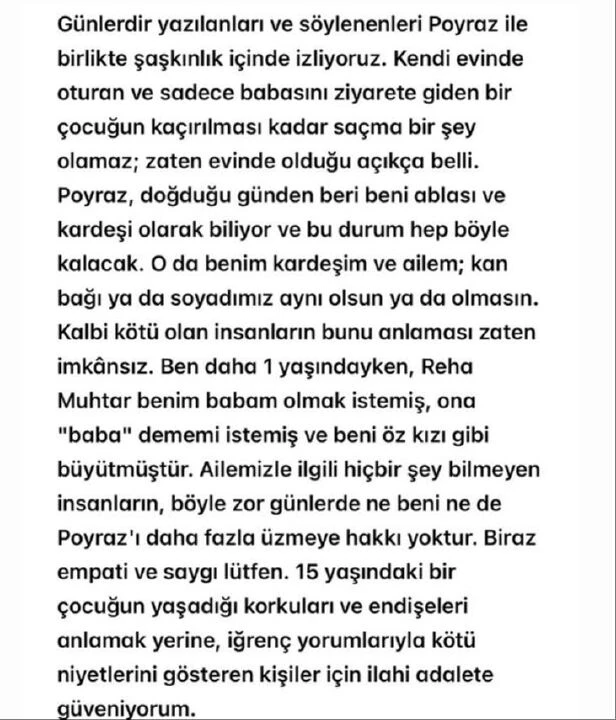Reha Muhtar'ın oğlu Poyraz'ı kaçırdığı iddia edilmişti! Nilüfer'in kızı Ayşe Nazlı Yumlu'dan açıklama geldi - 2. Resim