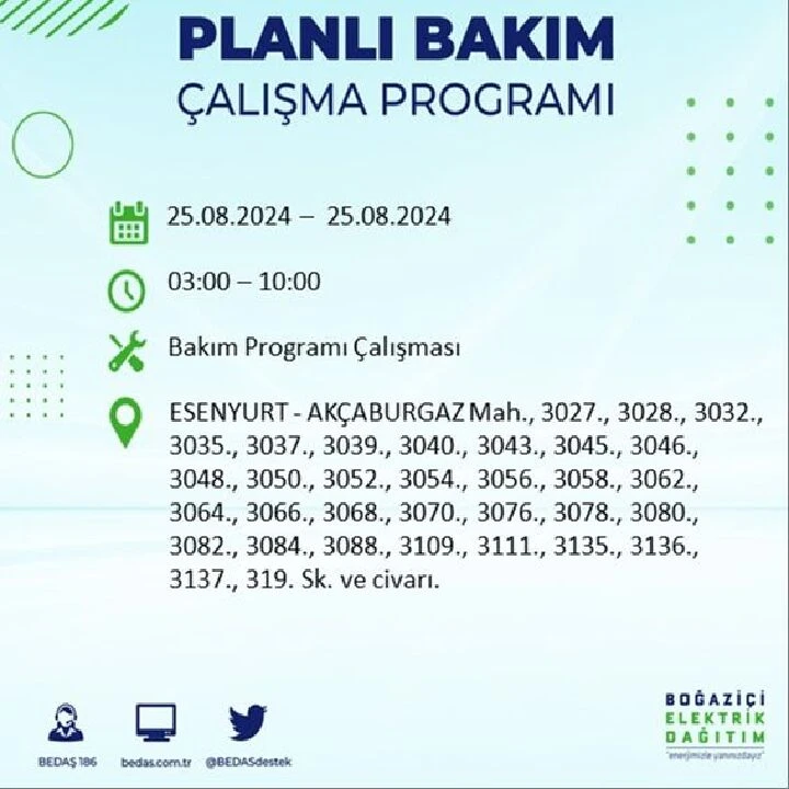 25 Ağustos İstanbul elektrik kesintisi Bağcılar, Esenyurt ve Avcılar ilçelerinde yaşanacak - 9. Resim