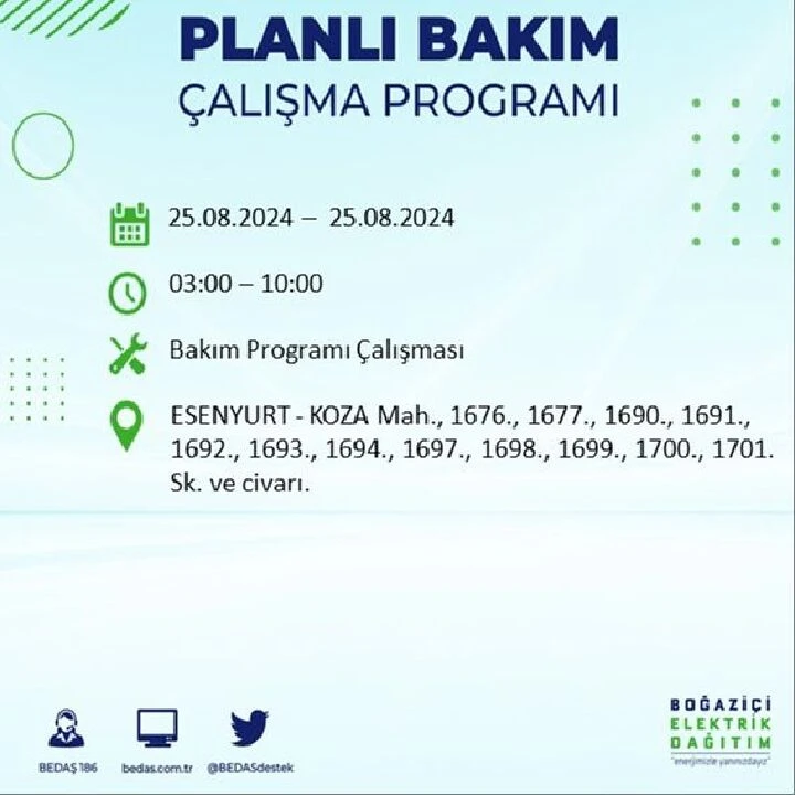 25 Ağustos İstanbul elektrik kesintisi Bağcılar, Esenyurt ve Avcılar ilçelerinde yaşanacak - 13. Resim